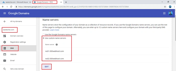 How To Map Our External Domain Name To Azure