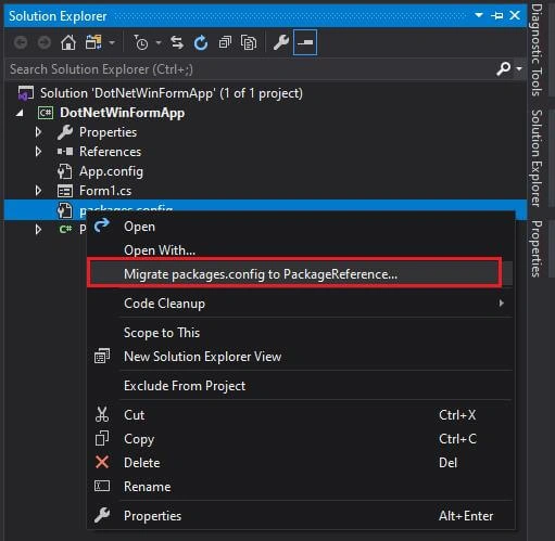 How to Migrate a .Net Fx WinForms App to .Net Core 3.1
