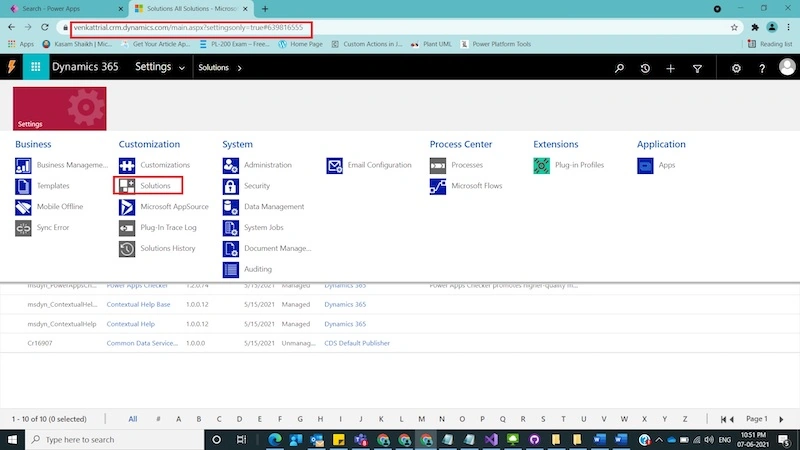 How to Move CRM Customizations between Dynamics 365 CRM Environments using classic mode and Power Apps Maker Portal.