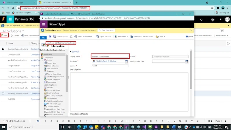 How to Move CRM Customizations between Dynamics 365 CRM Environments using classic mode and Power Apps Maker Portal.