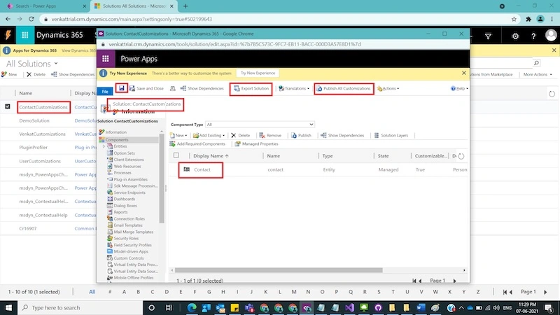 How to Move CRM Customizations between Dynamics 365 CRM Environments using classic mode and Power Apps Maker Portal.