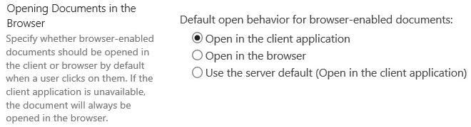 Opening document in the browser