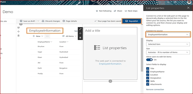 How To Open Selected List Item Details In List Properties Viewer