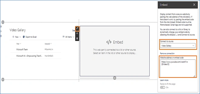 How To Open Selected List Item Image, Video Or Location Connect An Embed Web Part To A List Web Part.