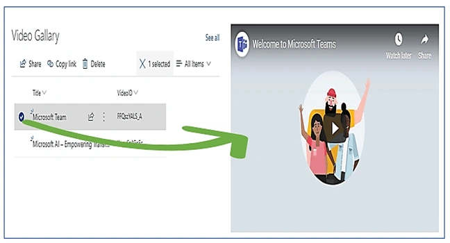 How To Open Selected List Item Image, Video Or Location Connect An Embed Web Part To A List Web Part.