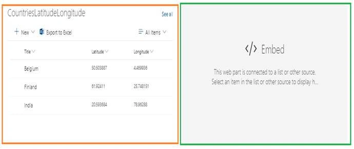 How To Open Selected List Item Image, Video Or Location Connect An Embed Web Part To A List Web Part.