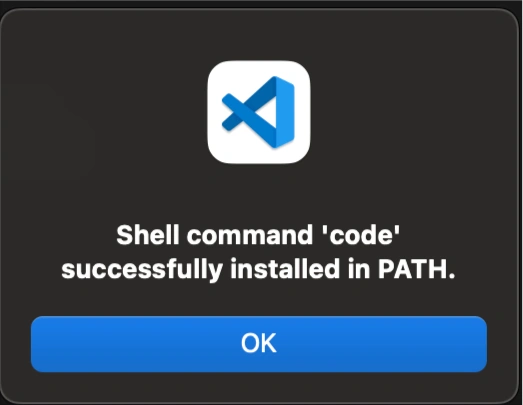 How to open the VS Code from the MAC OS terminal