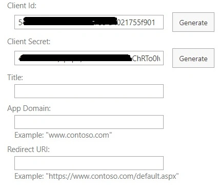 Generate button