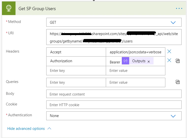 Get SP group users