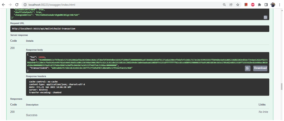 How To Perform Transaction Using Swagger API On Stratis Blockchain