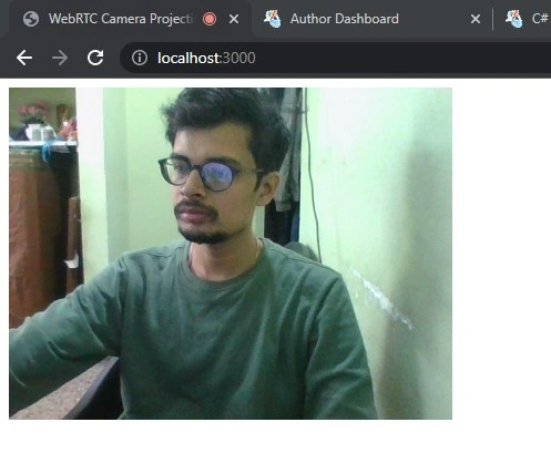 How to project camera to web browser using WebRTC