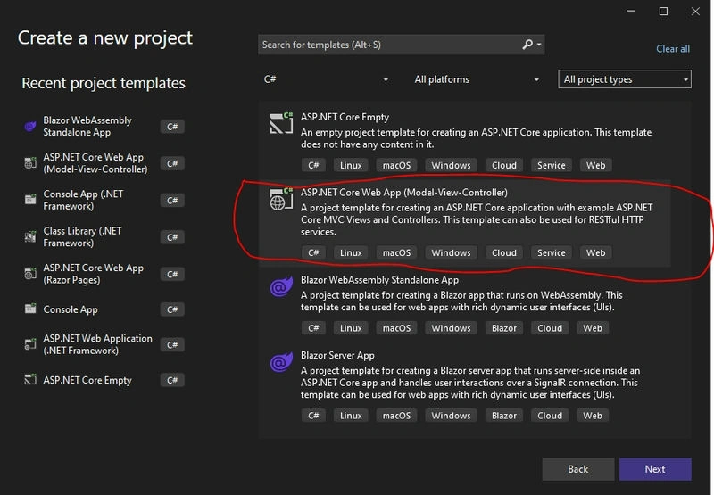 Create a new project