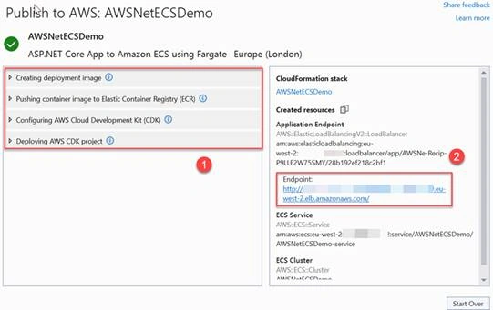 How to publish ASP.NET Core Web API to Amazon ECS Fargate using Visual Studio 2022