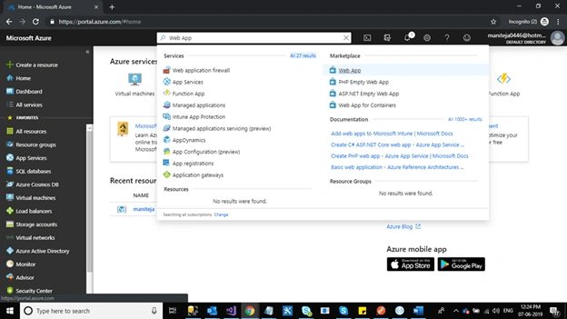 How To Publish ASP.NET Web Application In Azure Portal By Using App Services