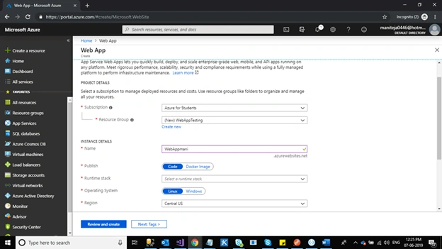 How To Publish ASP.NET Web Application In Azure Portal By Using App Services