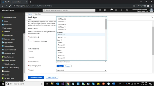 How To Publish ASP.NET Web Application In Azure Portal By Using App Services