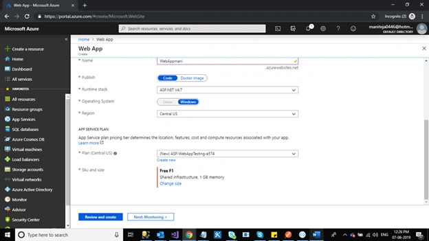 How To Publish ASP.NET Web Application In Azure Portal By Using App Services