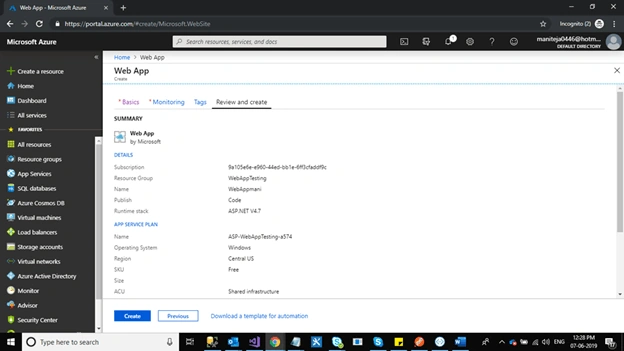 How To Publish ASP.NET Web Application In Azure Portal By Using App Services