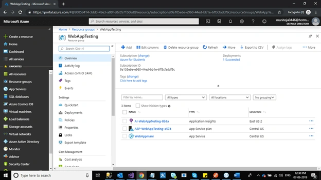 How To Publish ASP.NET Web Application In Azure Portal By Using App Services