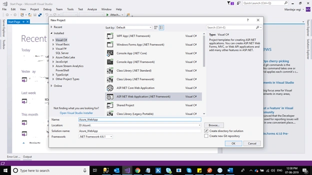 How To Publish ASP.NET Web Application In Azure Portal By Using App Services
