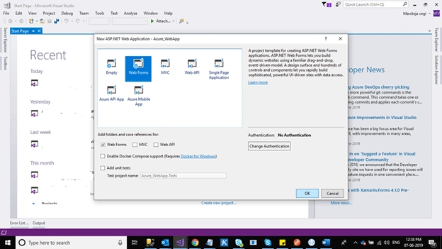 How To Publish ASP.NET Web Application In Azure Portal By Using App Services