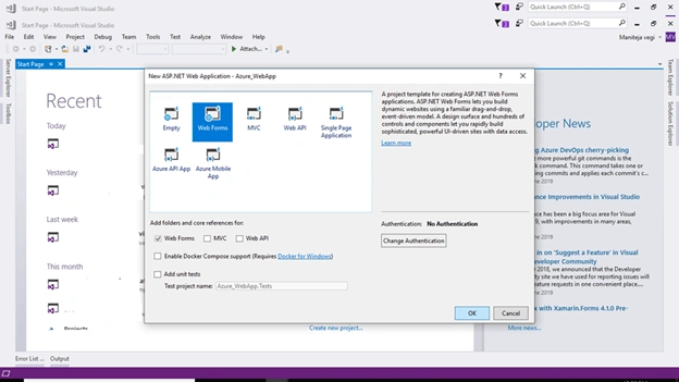 How To Publish ASP.NET Web Application In Azure Portal By Using App Services