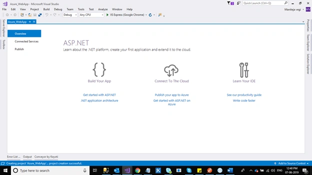 How To Publish ASP.NET Web Application In Azure Portal By Using App Services