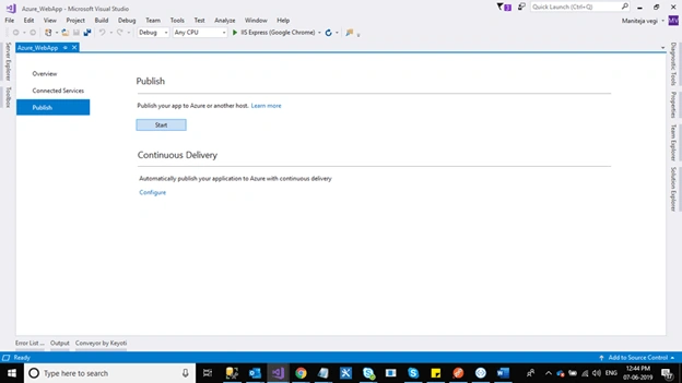 How To Publish ASP.NET Web Application In Azure Portal By Using App Services