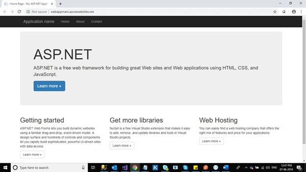 How To Publish ASP.NET Web Application In Azure Portal By Using App Services