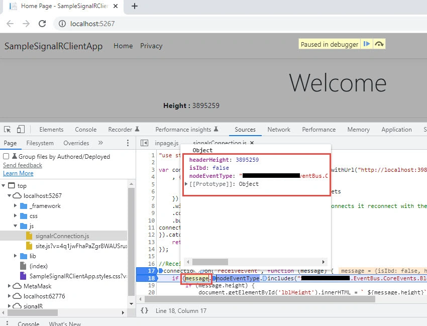 How To Receive Real-Time Data In An ASP.NET Core Client Application Using SignalR JavaScript Client