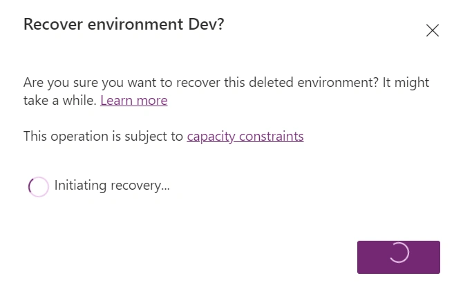 How To Recover A Deleted Environment In Dynamics 365 CRM Online?