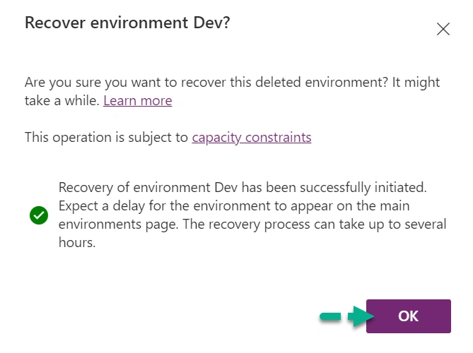 How To Recover A Deleted Environment In Dynamics 365 CRM Online?
