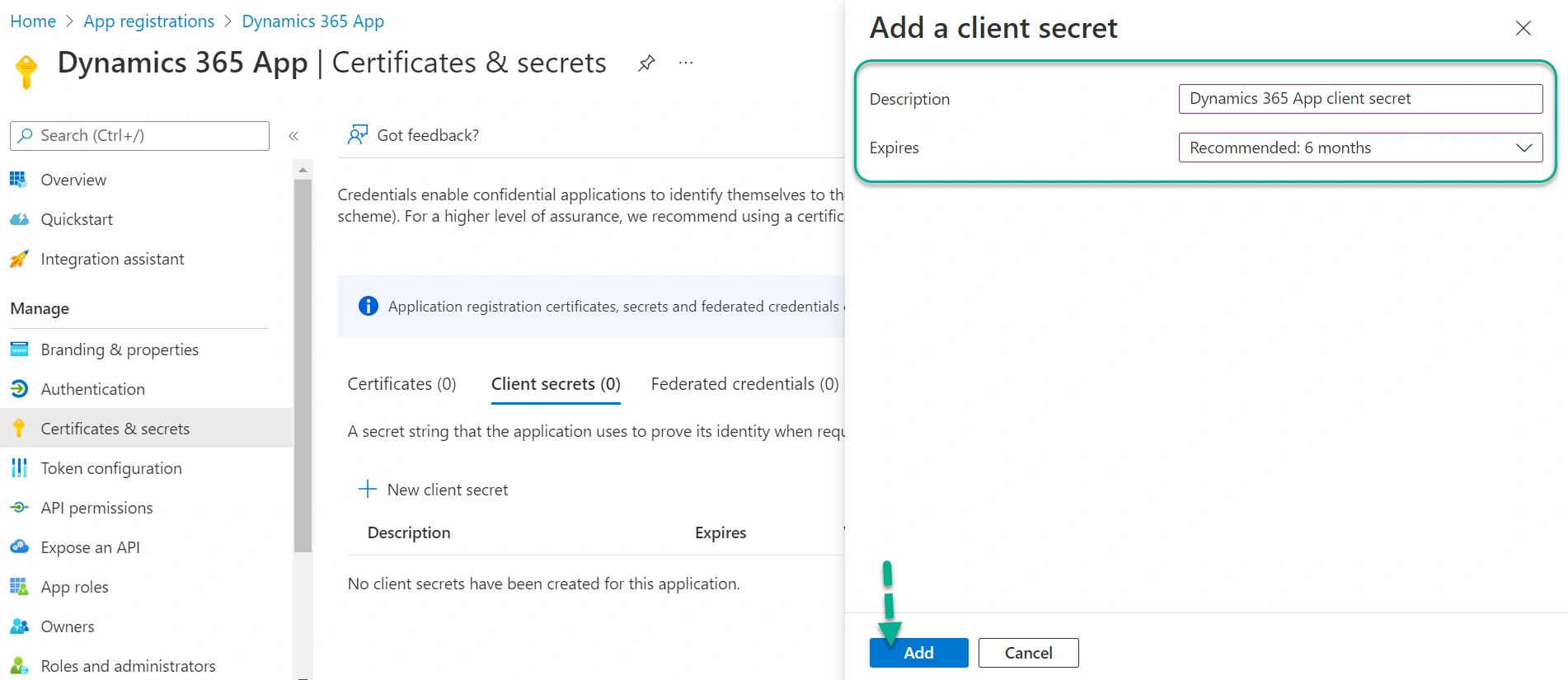 Register an App in Azure Active Directory for Dynamics 365 CE Online