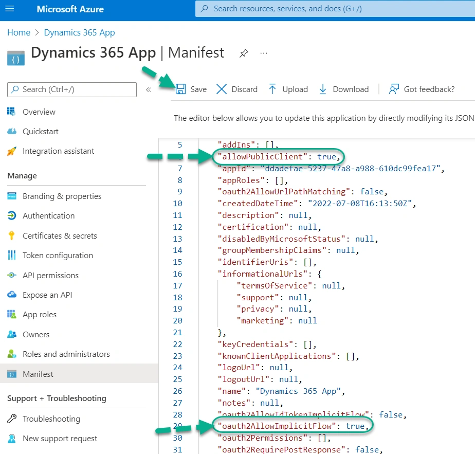 Register an App in Azure Active Directory for Dynamics 365 CE Online