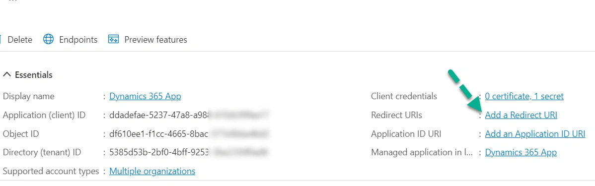 Register an App in Azure Active Directory for Dynamics 365 CE Online