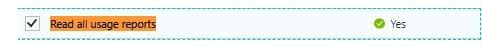 Usage reports