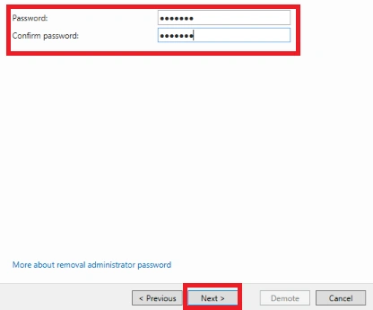 Server's Password