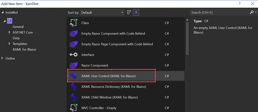 Xaml Controls in Blazor WebAssembly