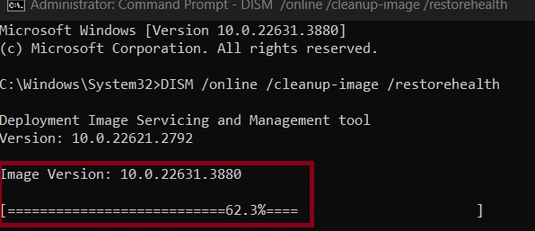system-cleaned message