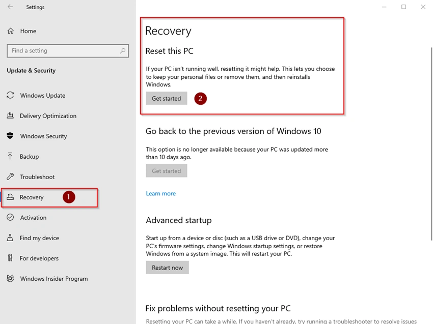 How to reset your Windows 10 device