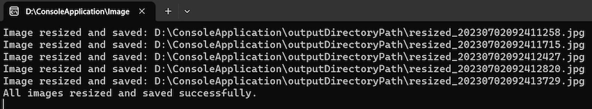 Resize Image in C# Console Application