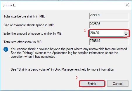 Shrink E: