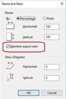 Maintain aspect ratio