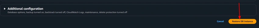 Click restore