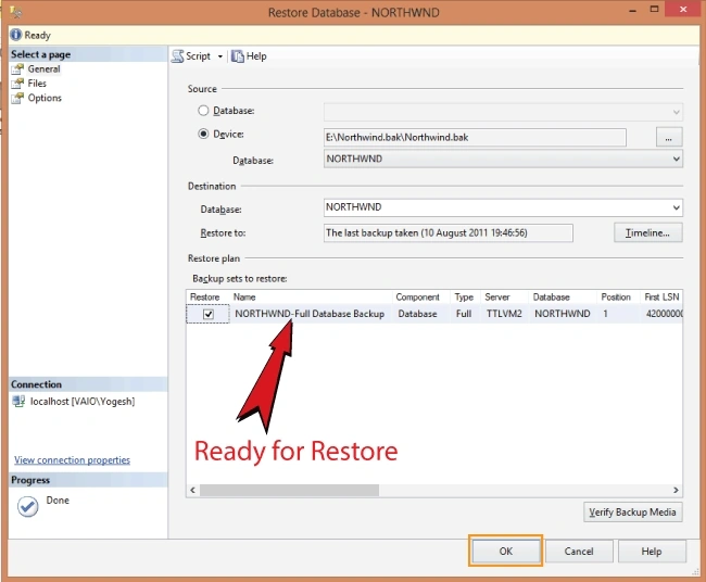 ready for restore
