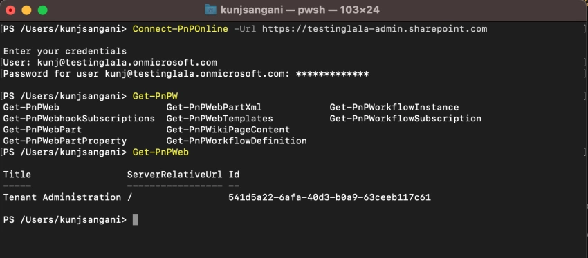 How to run PnP PowerShell in macOS