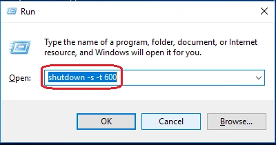 Schedule Automatic Shut Down Windows 10