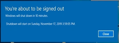 Schedule Automatic Shut Down Windows 10