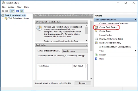 Schedule Automatic Shut Down Windows 10