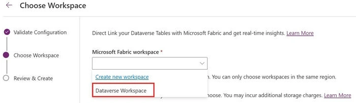 Choose Workspace